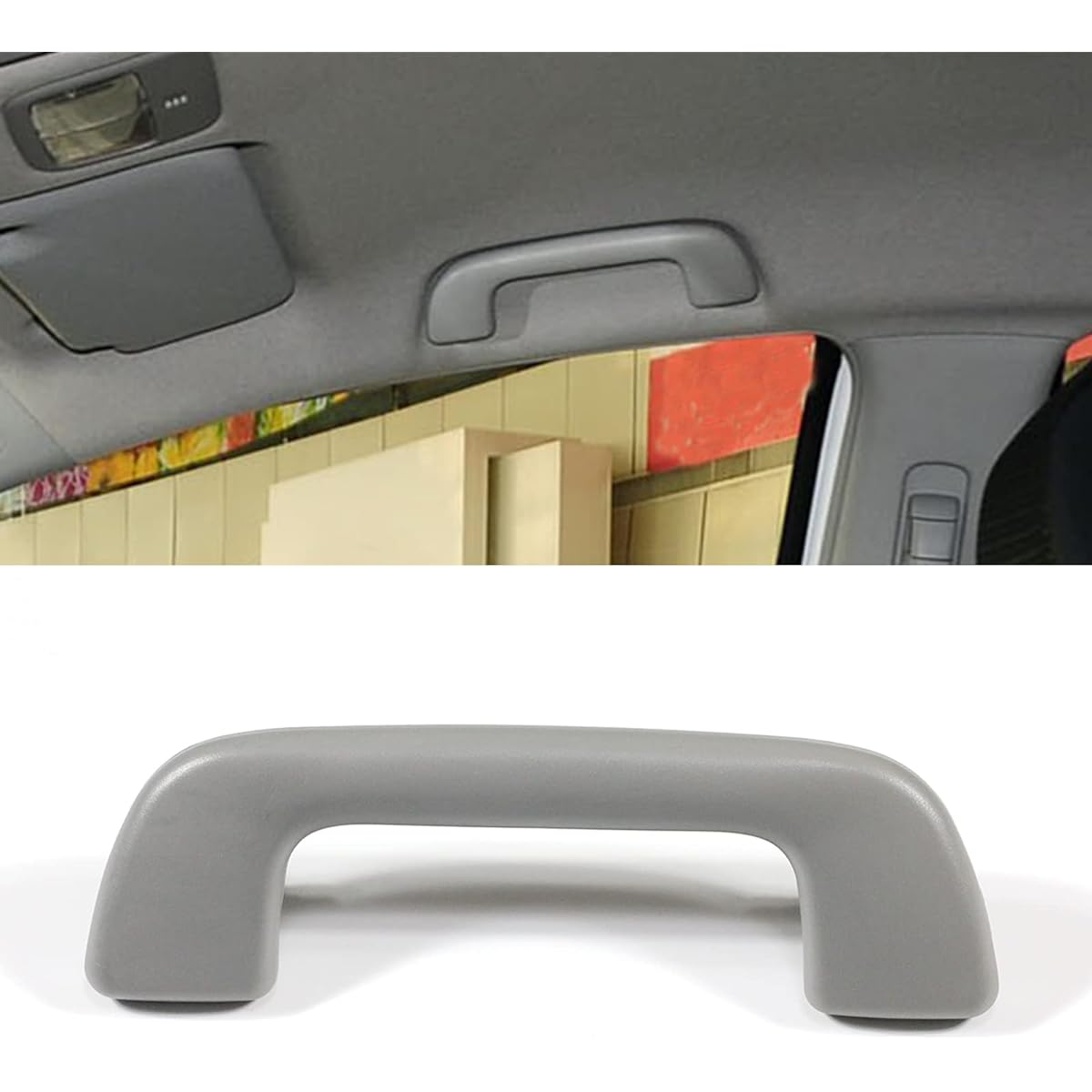 Krobelus Corolla 09-13 Yaris Vios 08-13 EZ 11-16 Inner Roof Safety Handle Ceiling Armrest Handrail Roof Pull Handle 74610-52020 (Grey, Front Right)