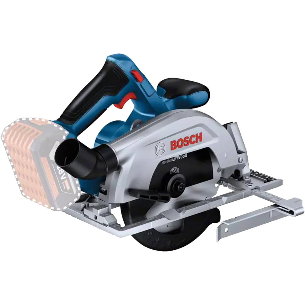 Bosch Professional 18V cordless circular saw (battery/charger sold separately/parallel guide/sample tip saw included) GKS18V-57-2H