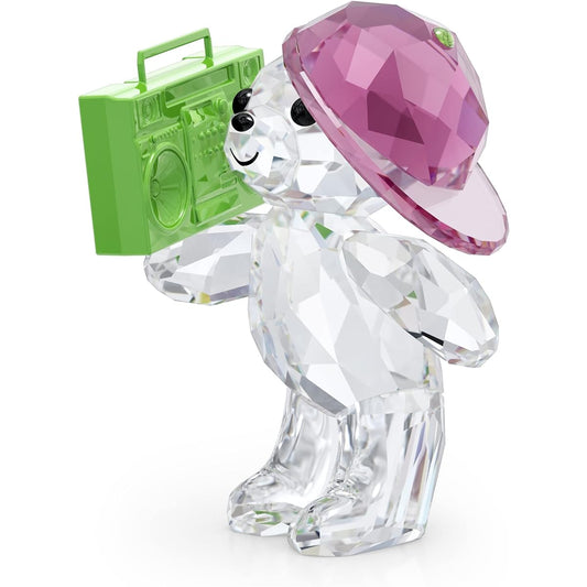 Swarovski Kris Bear 90's Party Figurine Multicolor Swarovski Crystal Part of Swarovski Kris Bear Collection