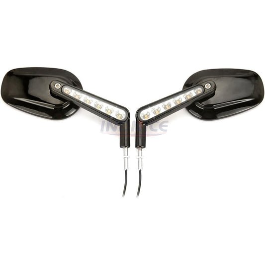 Black Rear View Mirror LED Front Winker Harley Davidson VROD VRSCF 09-16