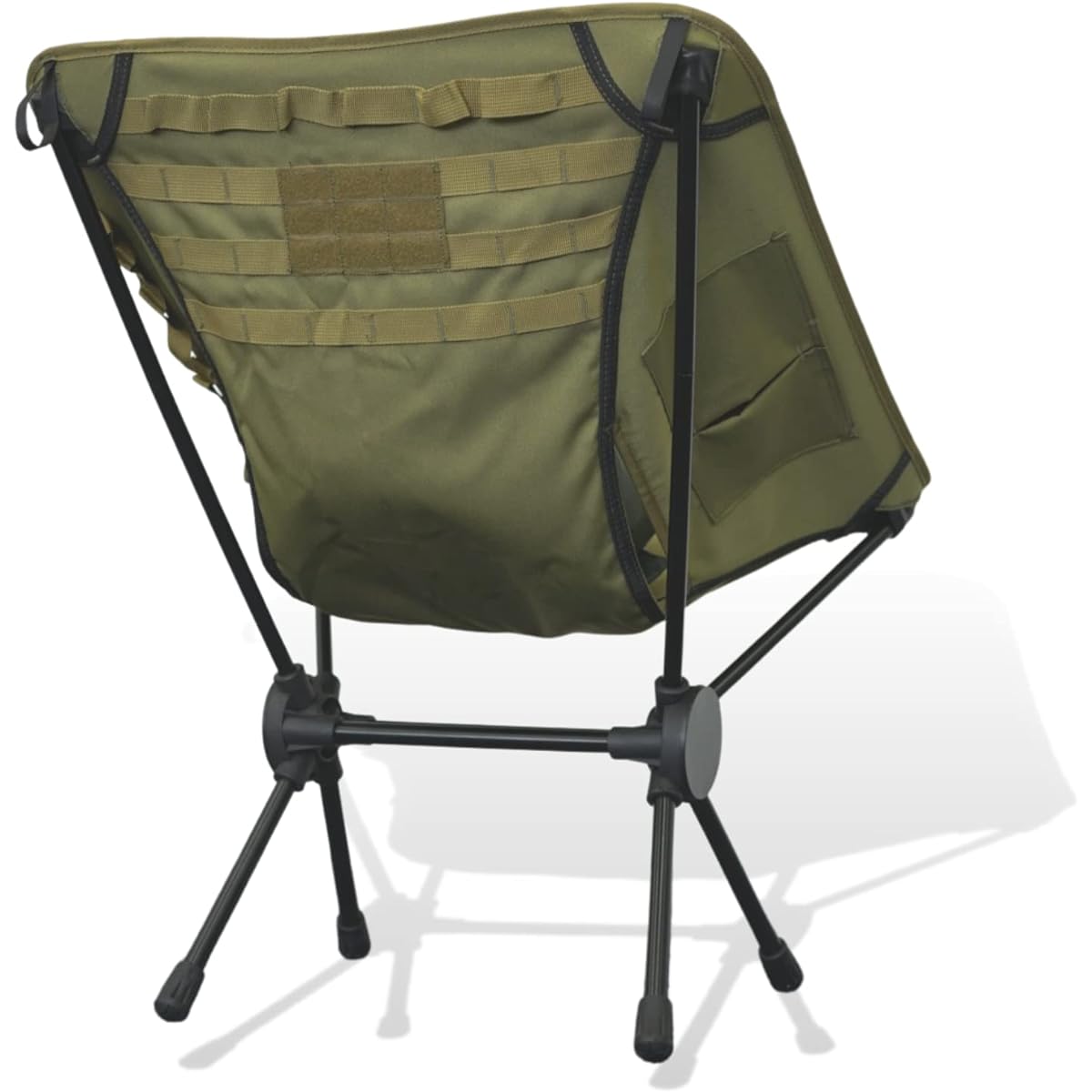 NATURE(S) Camping Chair Tactical Army Green Compact Chair Side Pocket Oxford600D Fabric Aluminum Frame Load Capacity 150kg Fishing Designers ZA