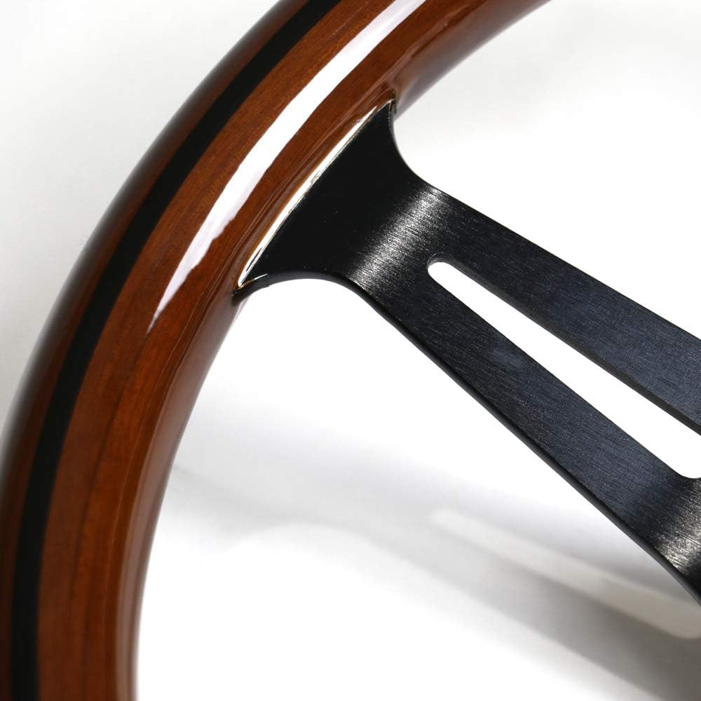 Wood steering classic type black spoke N35WB