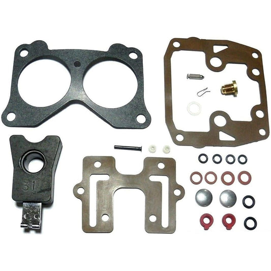 Johnson Evinrude Carburetor Kit with Float V4 85 88 90 100 115 125 135 140 Hp V6 150 155 175 185 200 235 Hp Replacement 18-7046 Please read product description for exact application