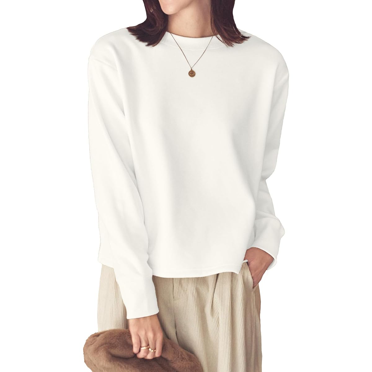 [Kobe Lettuce] "Nukumori" [Fleece lining] Just like a blanket, sweatshirt, women's sweatshirt, tops, fall/winter [C6913]