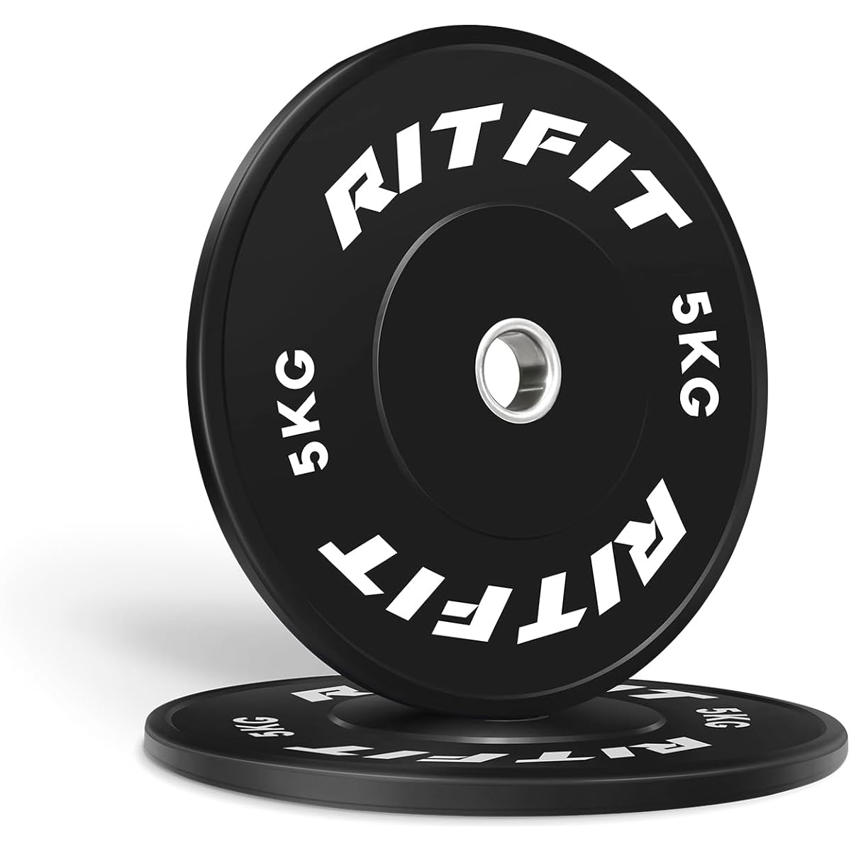 RITFIT Barbell Plate, Dumbbell Plate, Rubber Coating Plate, Shaft Diameter 50mm, Full Rubber Cover, Compatible with Olympic Barbells, Can be used alone, 5 Types Weight, Sturdy, Muscle Training, Weight Lifting