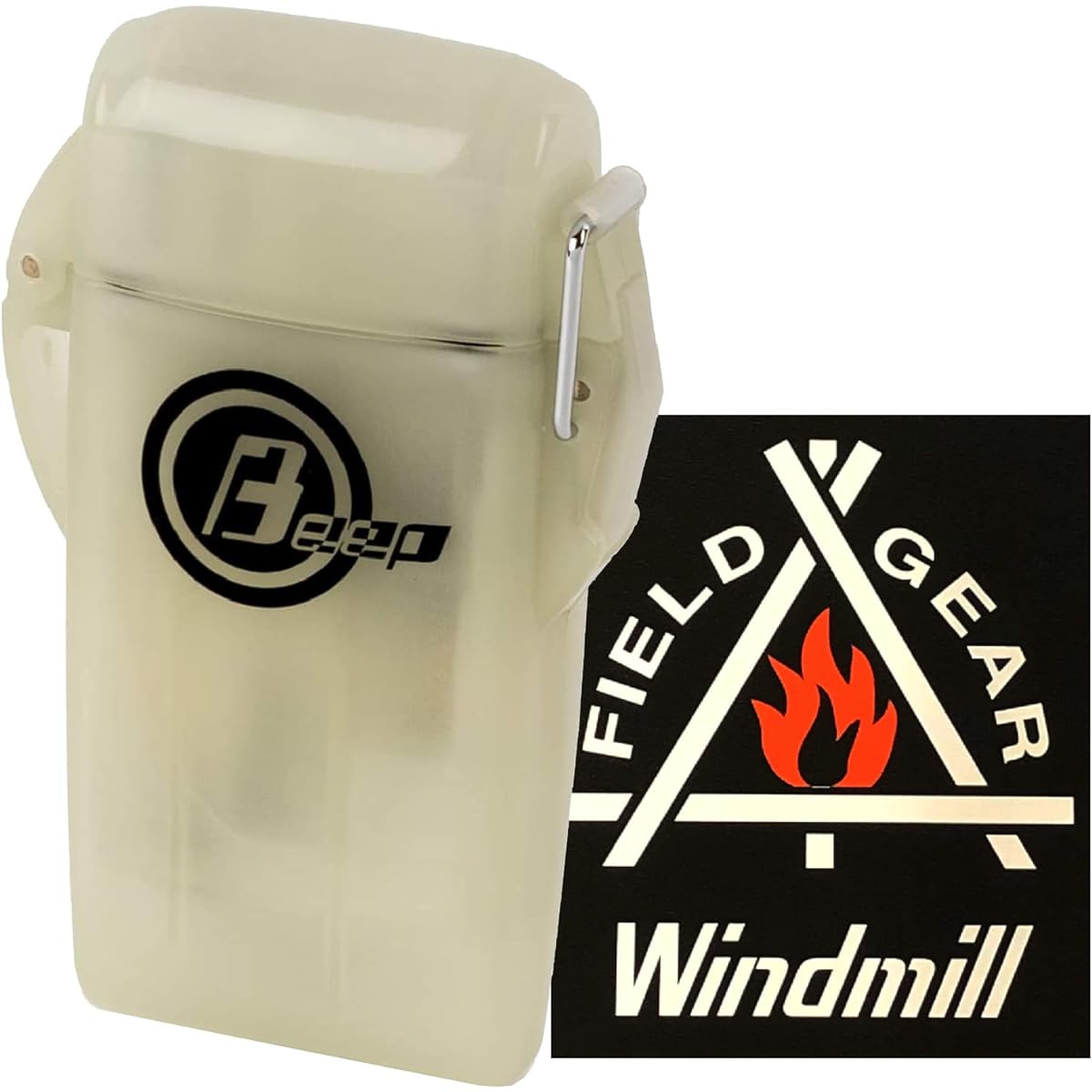 Windmill Windmill Turbo Lighter Clear BEEP9 with Logo Sticker Waterproof Luminous Fillable BE9-1005K