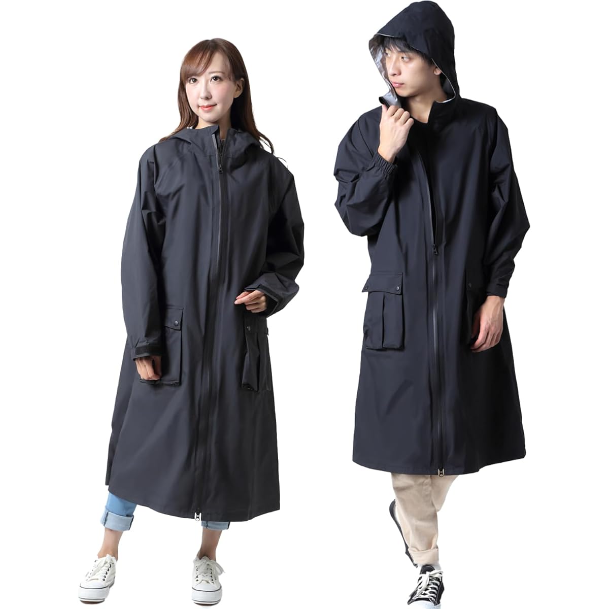 kairi Raincoat for Women and Men, Easy to Store, Convenient for Bicycles, Motorcycles, Fishing, Festivals, and Watching Sports, Comes with Leg Covers, Stylish Rainwear
