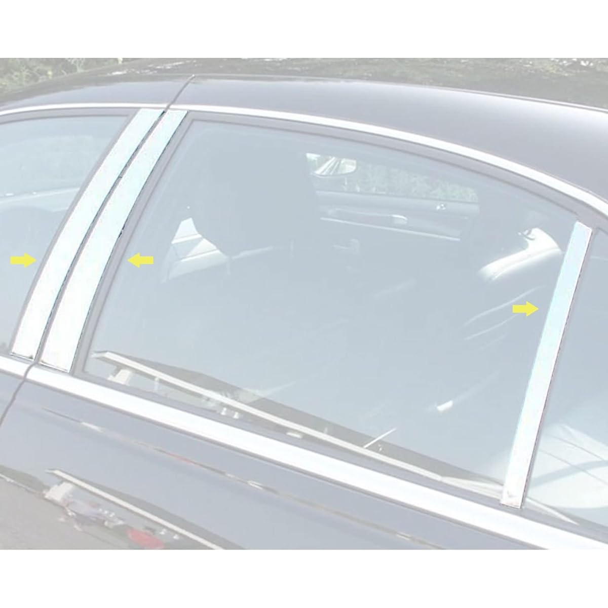 QAA 1998-2011 Lincoln Town Car 6 Piece Stainless Steel Pillar Post Trim PP38681