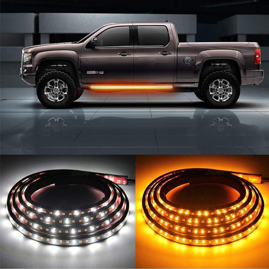 OPL5 Truck LED Running Board Light Shaken Grack 70 inch Emergency Emergency Emergency Emergency Cru Cab 216 LED Waterproof Flexible Turn Signal Light Bar Pickup Truck for SUV (70 inches)