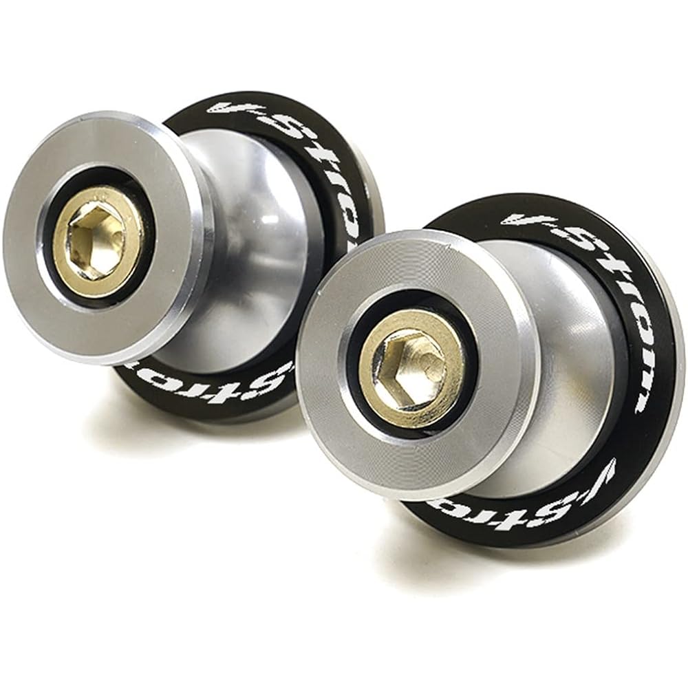 DOOREX M8 Swingarm Slider Spool Stand Bobbin CNC Aluminum Alloy Fits Suzuki V-Strom 650 V-Strom650 VSTROM Swingarm Slider Spool (Size: S Grey)