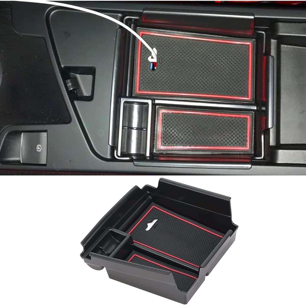 VESUL Center Console Armrest Storage Box Alfa Romeo Juria Sedan 2017 2018 2019 ABS Tray Insert Organizer Globe Palette