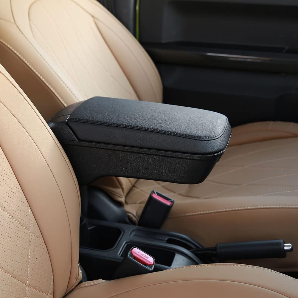 [LFOTPP] Improved Model Suzuki Jimny JB64 JB74 Front Armrest with Drink Holder for Increased Storage Capacity Adjustable Front and Rear Slide Storage Tray for Vehicle Specific Design Parts