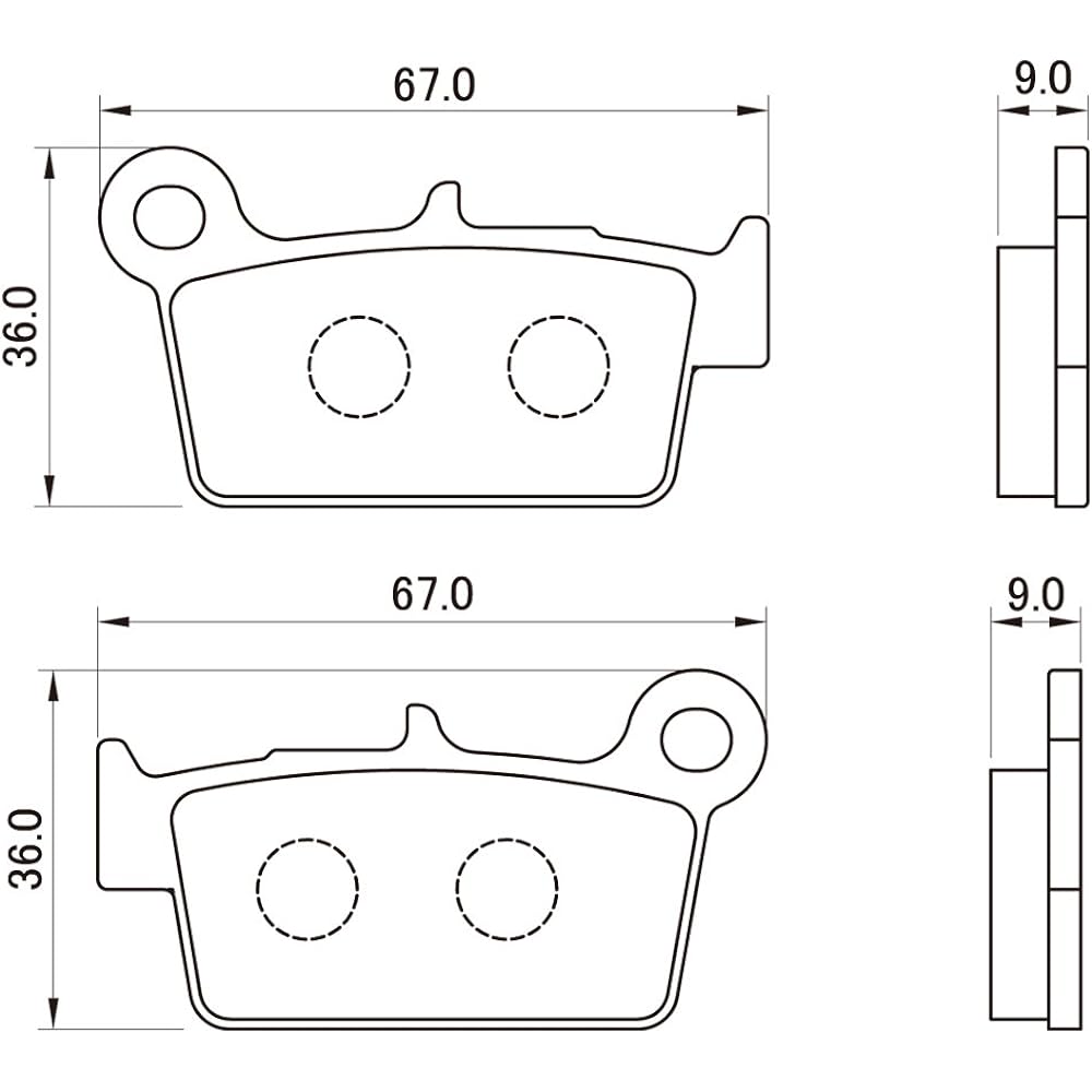 Daytona Motorcycle Brake Pad Red Pad (Semi Metal Pad) YZ450F(08-16) WR250R(07-17) YZ250FX(15-17) YZ125(07-17) RM-Z450(14-18) RM-Z250(