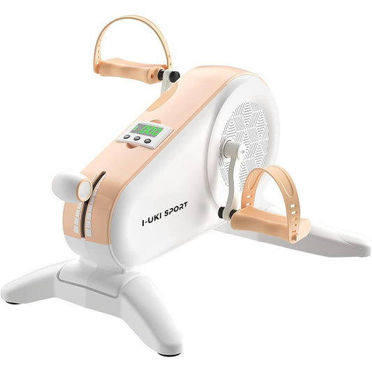 I-uki Sport Mini Exercise Bike, Home Use, Quiet, Magnetic 8 Levels of Resistance, LCD Meter, Room Bike with Legs, Space Saving, Home Aerobic Exercise, Easy to Assemble, Quiet, Relieve Lack of Exercise for the Elderly