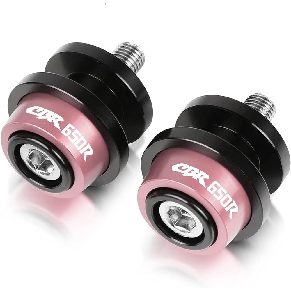 Stand Screw Slider Motorcycle Aluminum Swing Arm Spool Slider Stand Screw Suitable for HONDA CBR650R CBR 650 R CB 650 R ABS 2018-2021 2020 2019 (Color: Pink)