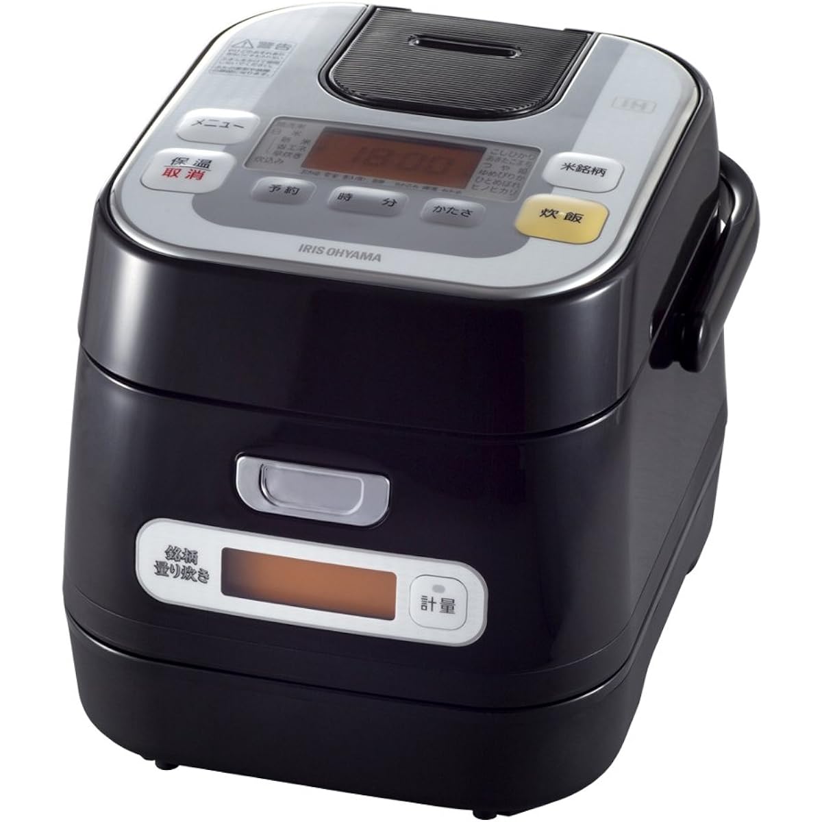 Iris Ohyama Brand Measured IH Jar Rice Cooker 3 Cups RC-IA30-B