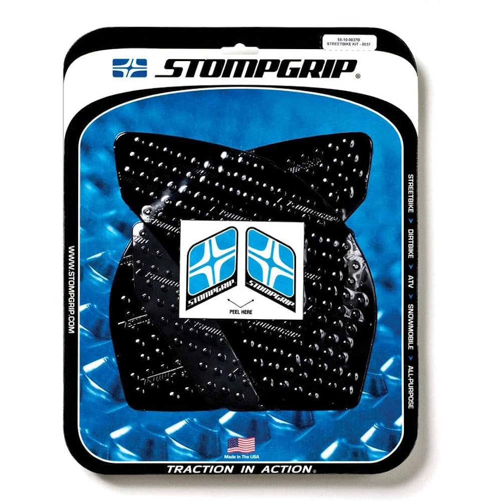 STOMPGRIP Traction Pad Tank Kit VOLCANO Black ZX-6R/RR(09-10) 55-3009B