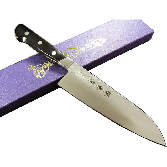 Takayuki Sakai Knife that combines sharpness and rust resistance Santoku type with blue paper brim (stainless steel insert) 180mm 07207