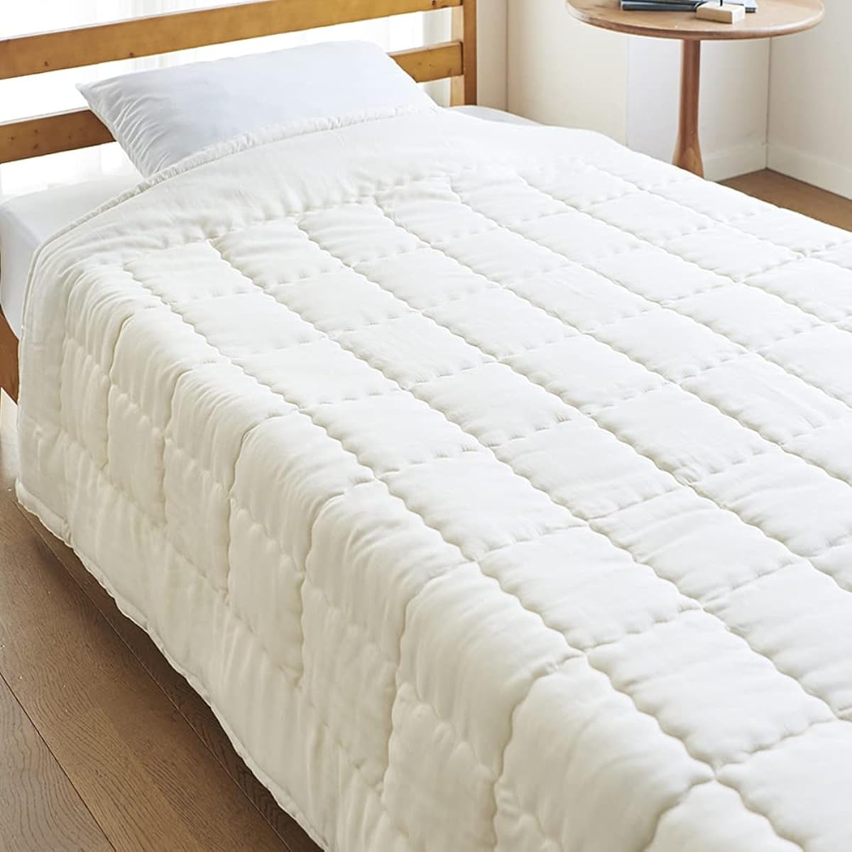 03BASIC Washable Thin Futon Japanese Double Gauze 100% Cotton SL (Single Long) Beige WCK021SL