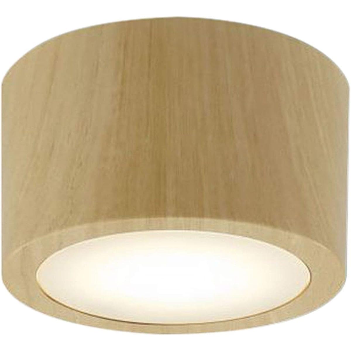 Koizumi Lighting Small Ceiling Light, Easy Installation Type, Equivalent to 60W Incandescent Bulb, Natural Wood Colored Wood Style Finish AH45337L