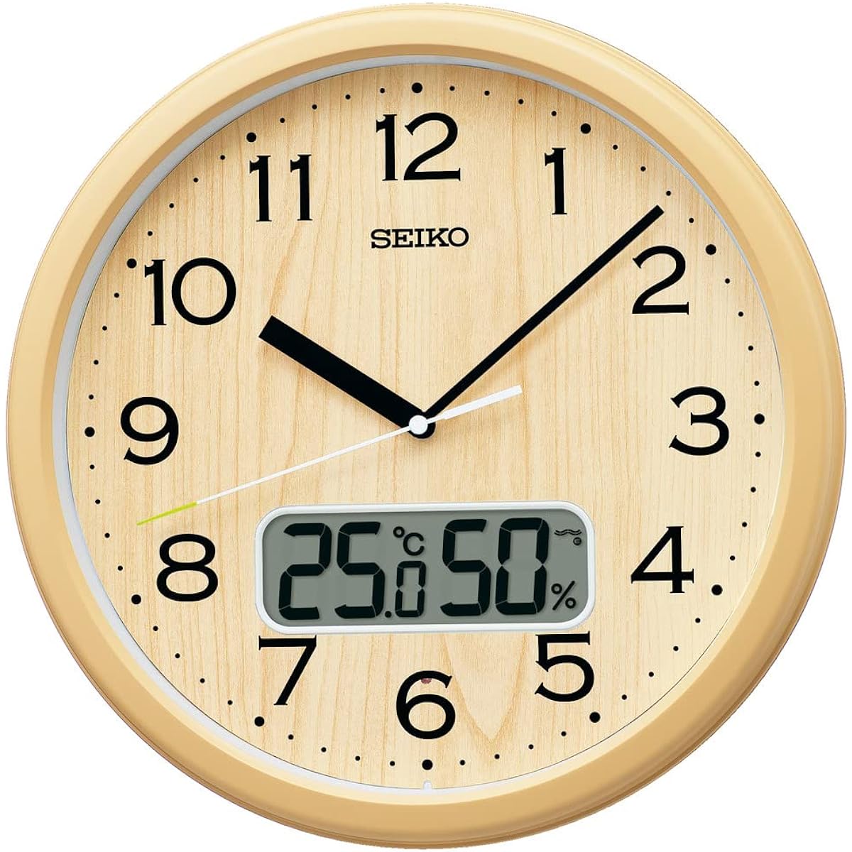 Seiko Clock Wall Clock Radio Analog Temperature Humidity Light Brown Diameter 311 x 51mm KX273B
