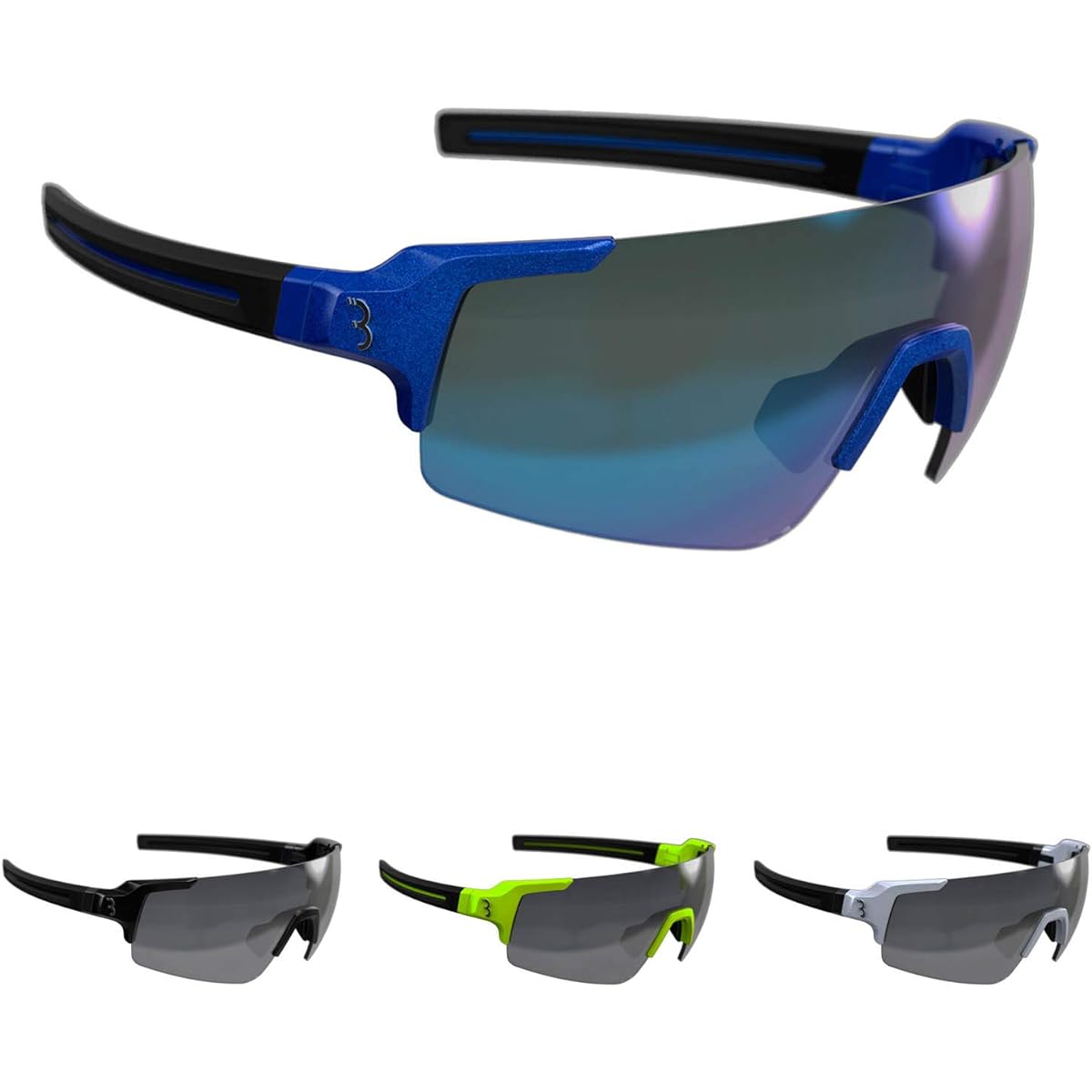 BBB Sports Sunglasses Full View BSG-63 Includes Interchangeable Lenses (Yellow/Clear)