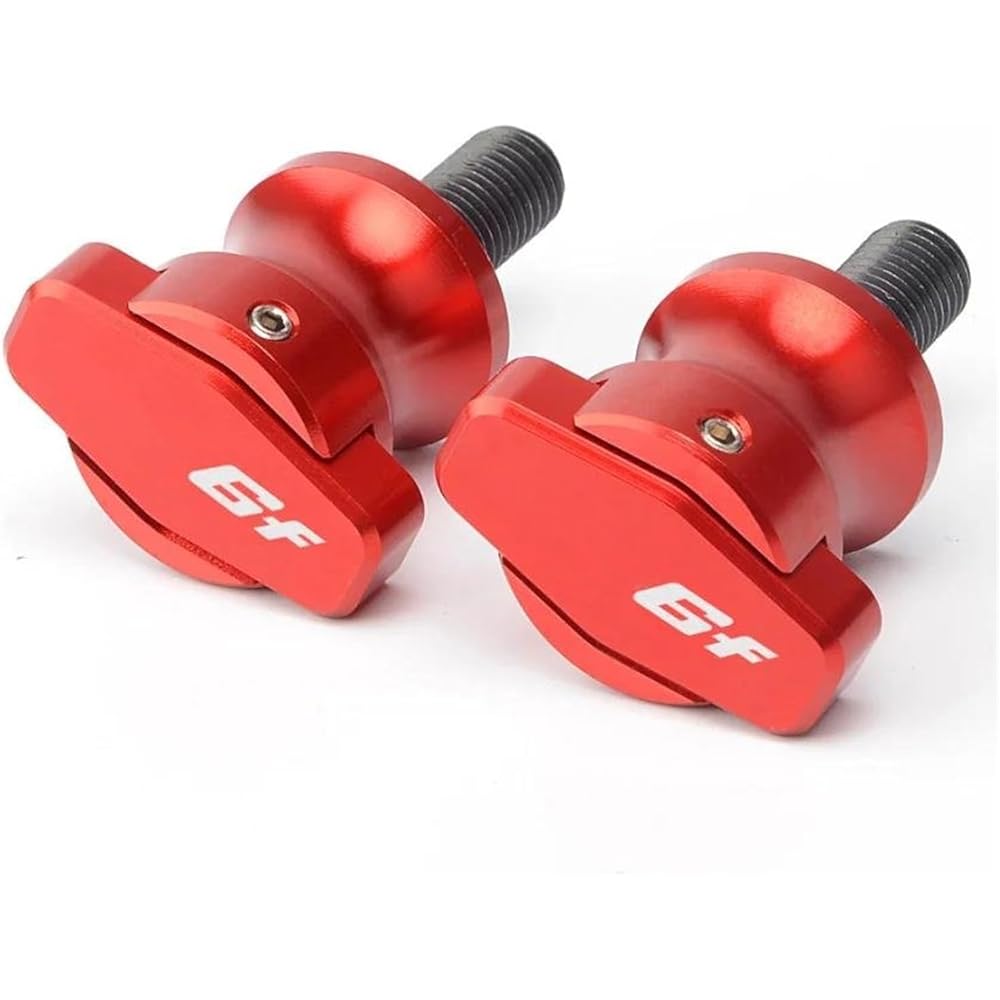Motorcycle Stand Swing Arm Slider 10mm Motorcycle Stand Swing Arm Spool Slider Stand Screw For ER-6F 2006-2016 Er6f 2014 2015 (Color: Red)