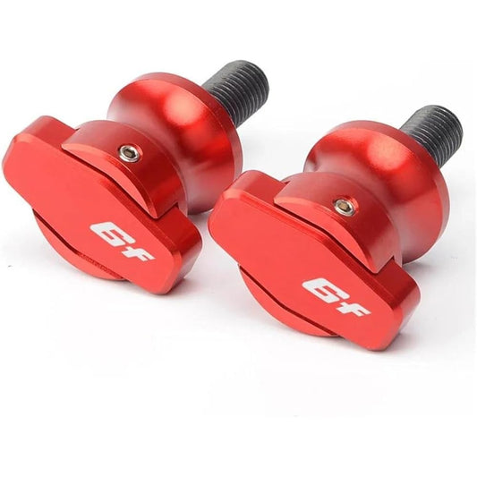 Motorcycle Stand Swing Arm Slider 10mm Motorcycle Stand Swing Arm Spool Slider Stand Screw For ER-6F 2006-2016 Er6f 2014 2015 (Color: Red)