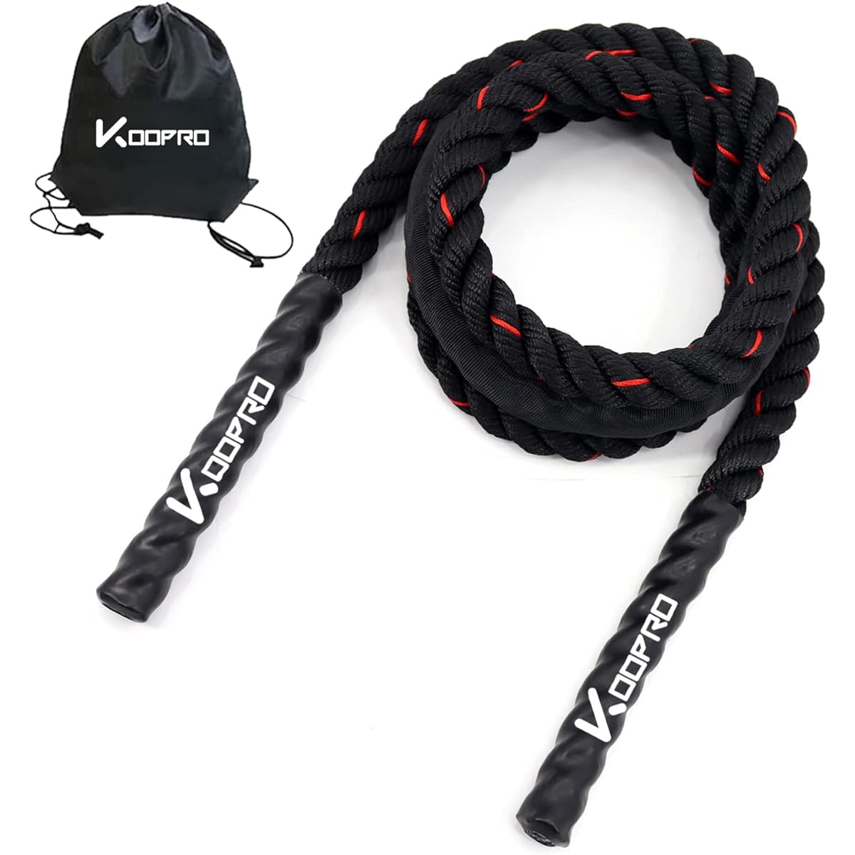 Gym Rope Jump Rope for Training, Athlete Fighter Specifications, Heavy Jump Rope, Adults, Weighted Rope, 2.8m 3m, Muscle Training, Diet, Exercise, Heavy Rope, Indoors, Outdoors, Popular, Unisex, Includes Storage Pouch, Sports Equipment