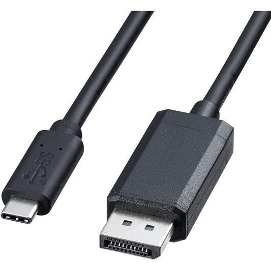 Sanwa Supply Type-C to DisplayPort Conversion Cable (USB Type-C Male to DisplayPort Male) 5m Compatible with 4K60Hz Black KC-ALCDP50