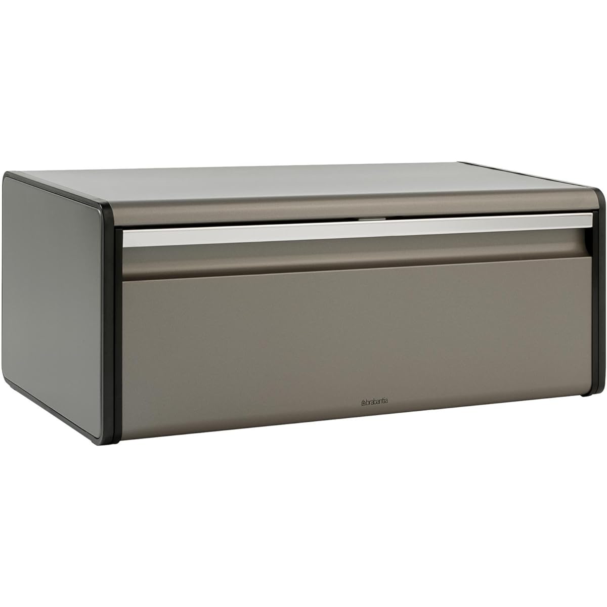 Brabantia Bread Bin Fall Front Bread, Condiments, Snacks Storage Made in Belgium Platinum 299384