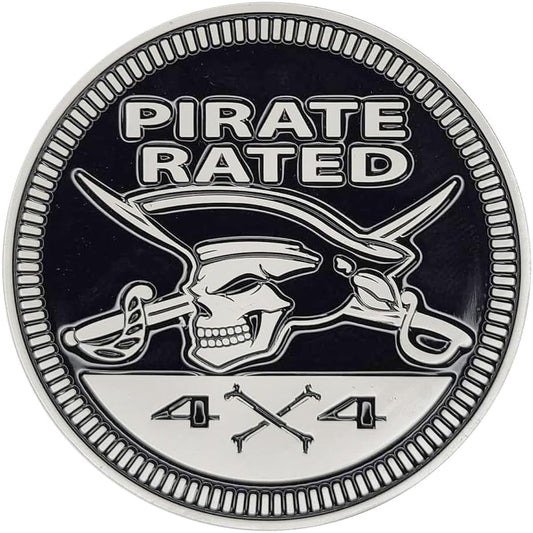 4 x 4 Metal Auto Badge 3D Metal Emblem Round Emblem Decard Car Badge Decal Sticker Sticker Sticker Car Track (pirate rating)