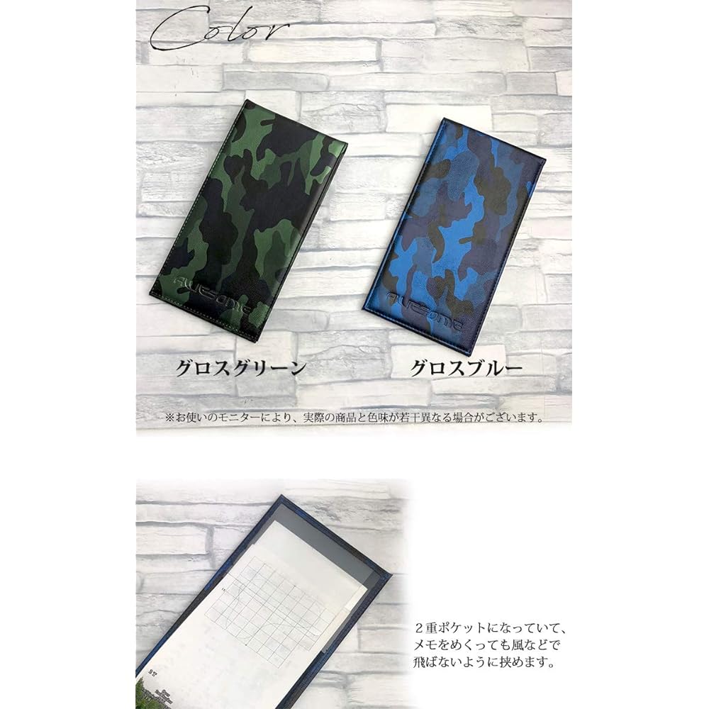 [AWESOME] Yardage Book Cover Long ver. Camo Flag Gloss Series/Gloss Blue ASGFT-L-CG01