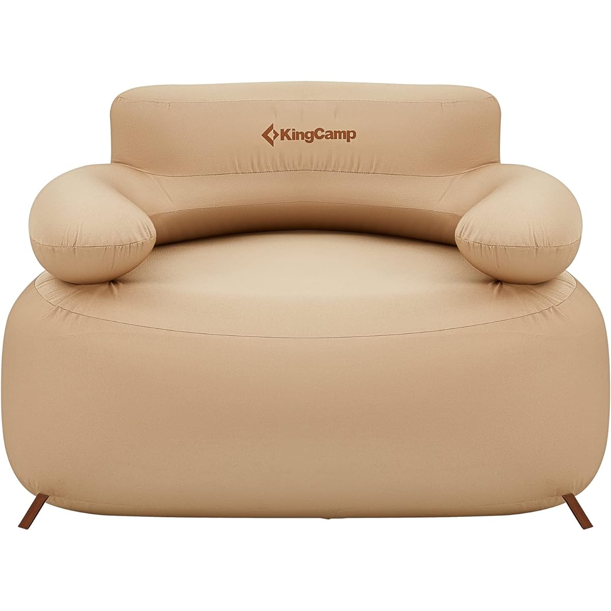 KingCamp Air Sofa, Outdoor Air Sofa, 1 Seater [Eco Material, Anti-Roll] Includes Foot Pump, Washable Cover, 108x78x70cm, Load Capacity 300kg, Includes Storage Bag, Convenient to Carry, Sunbathing, Camping