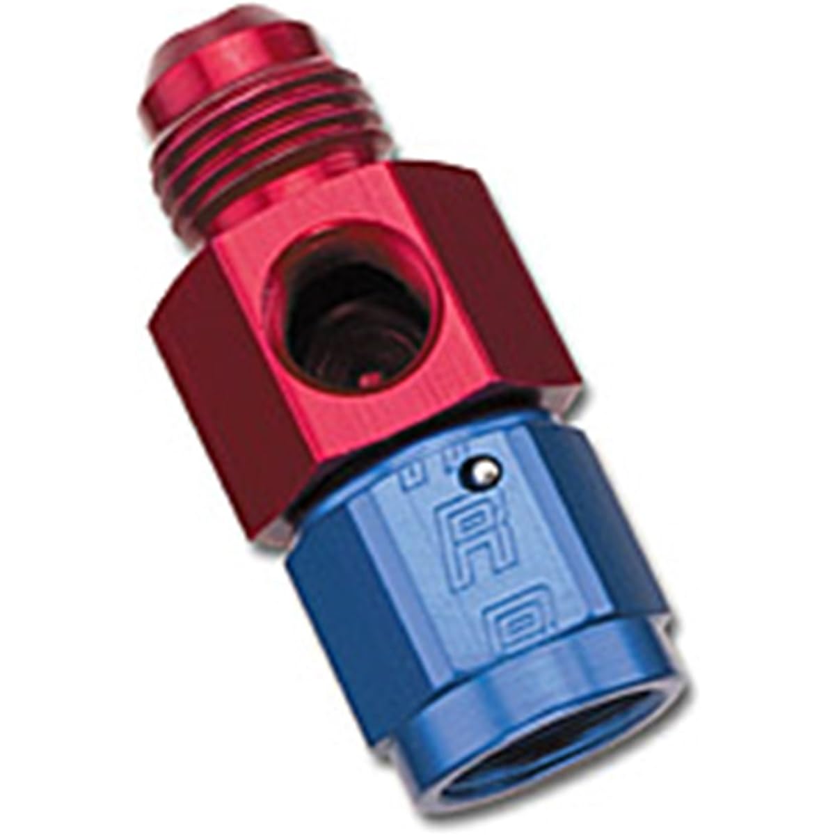 Russell 670340 Red and Blue Advanced Aluminum-6AN fuel pressure removal fitting