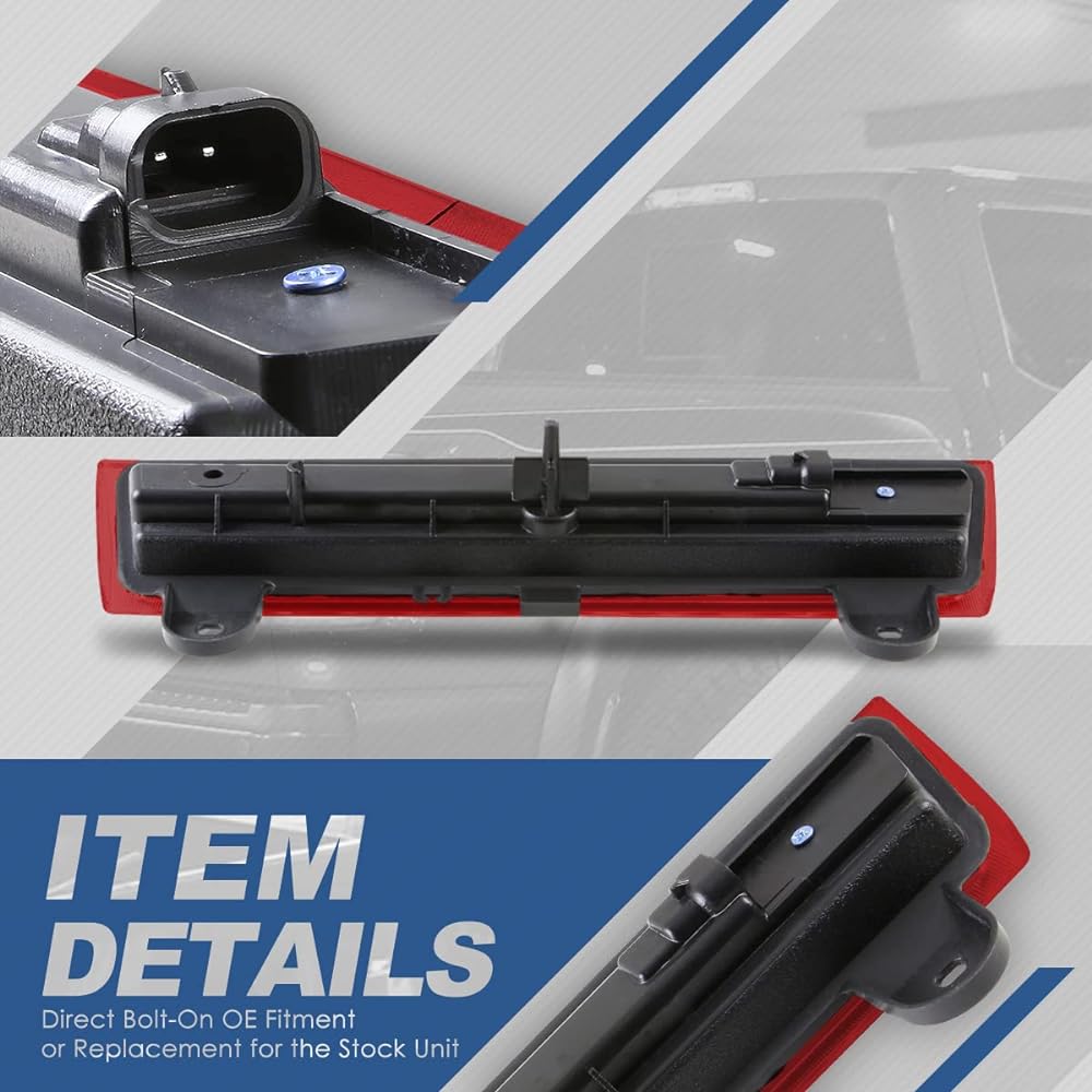 Auto Dynasty Red LED 3rd Third THIRD High-mount Brake Light Stop Rapid Chevrolet Taho Subarban GMC Yukon XL GMT800 00-06