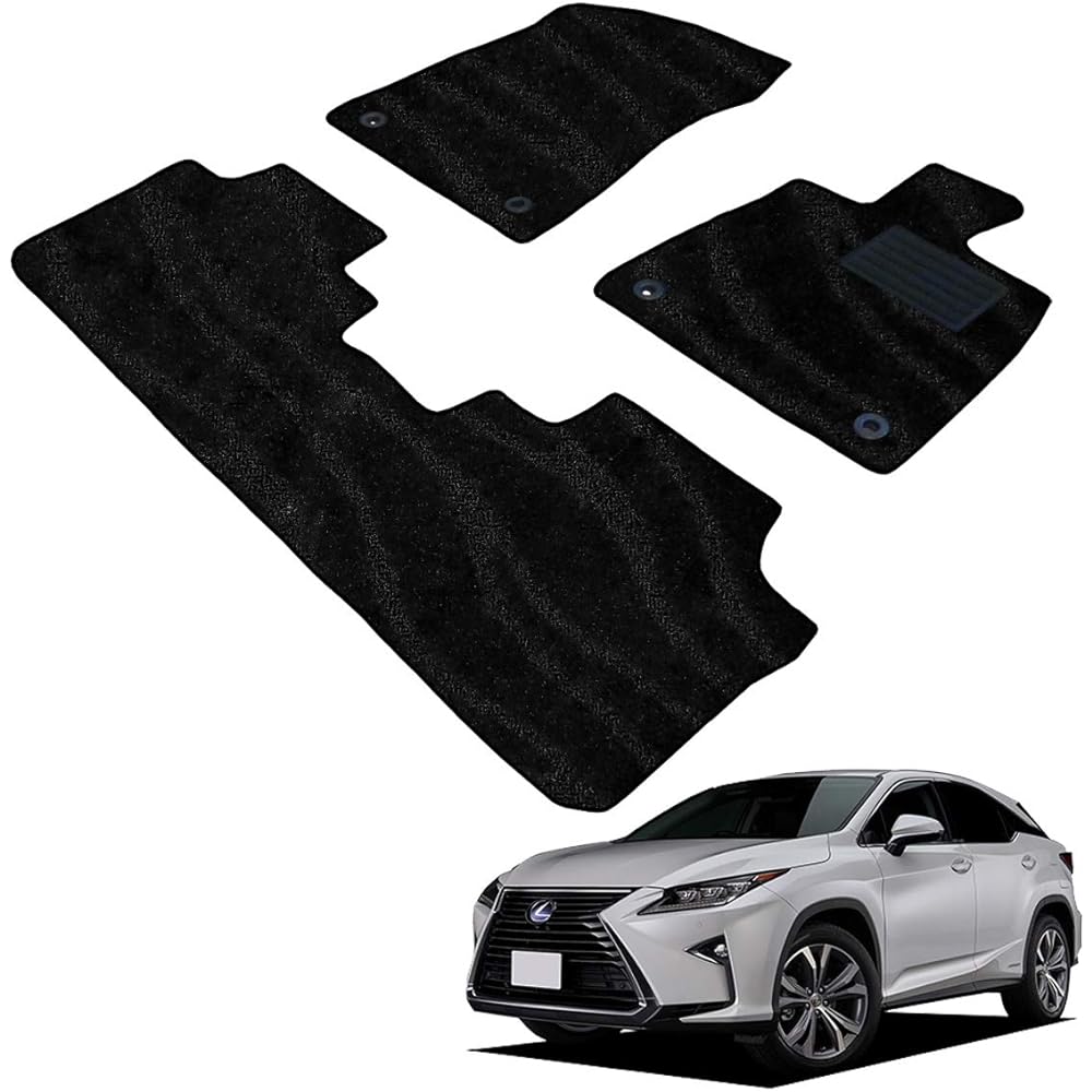 Fenice Car Mat Floor Mat Domestic Production (Lexus RX 200t 450h) Right Handle Wave Black Anti-Slip Shape Resistant to Slip Car Mat (Car Parts Specialty Store)