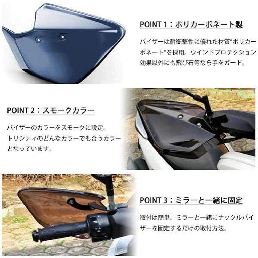 QITOSUN Knuckle Visor TRICITY125/155