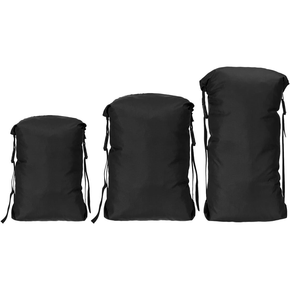 PATIKIL CCTV01 Compression Storage Bag S/M/L Size Set of 3 Waterproof Sleeping Bag Storage Bag Backpacking Camping Portable Compression Bag Black