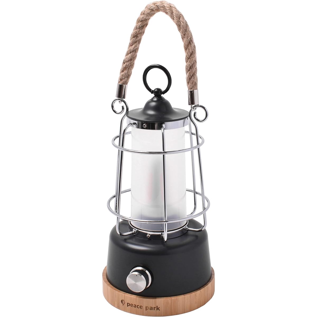 Peace Park PEACE PARK Lantern Hemp Rope Lantern PP0300 36660300 BLK