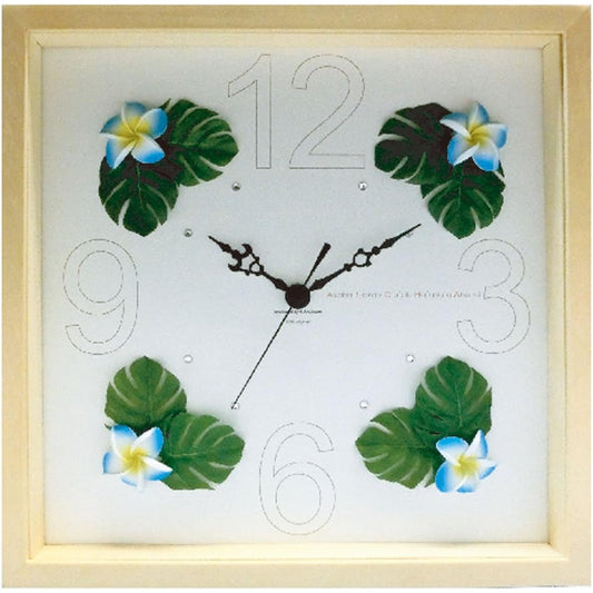 K-ART.JAPAN Table Clock/Wall Clock Blue/Natural Size: Width 30 x Height 30 x Thickness 4.5cm