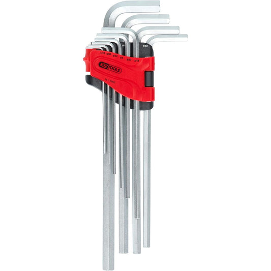 KS Tools Hex Wrench Set Extra Long 10 Pieces Imperial 151.4960