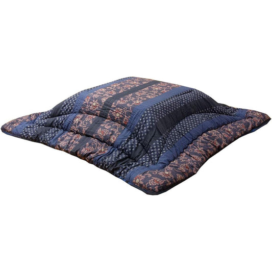 Ikehiko Kotatsu Futon Rectangular Manyo Approx. 205 x 285 cm Blue Made in Japan Large Thick Japanese Modern #5934559