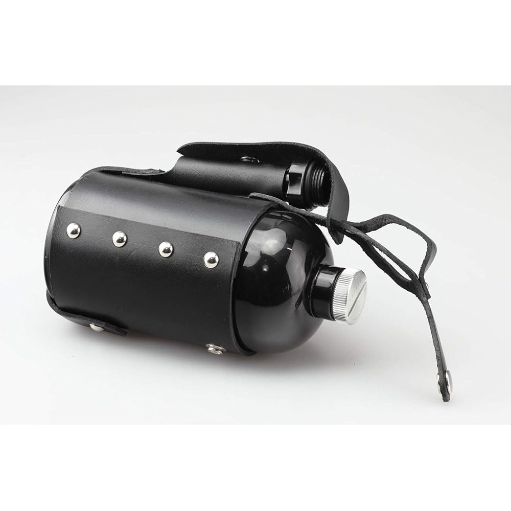 Kijima Motorcycle Gasoline Can Gasoline Bottle with Holder B09 Black Leather 900cc W90 x D90 x H198mm HD-04166