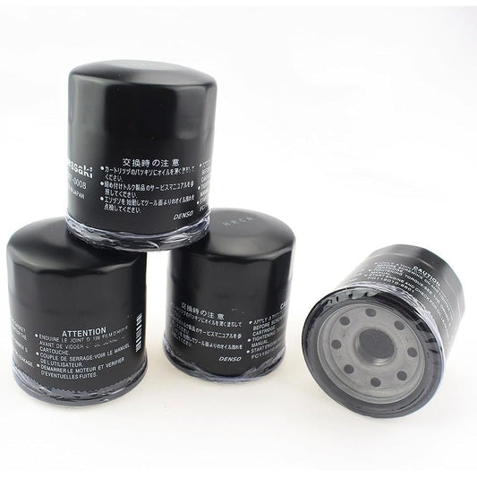 Motorcycle Oil Filter for Kawasaki KLE500 ER500 ER6N EX650R KLF400 VN1600 VN750 Z1000 ZXR400 ZZR500 ZZR600 Ninja ZX9R ZX7R ZX6R (Accessories Update) (Color: 4Pcs)