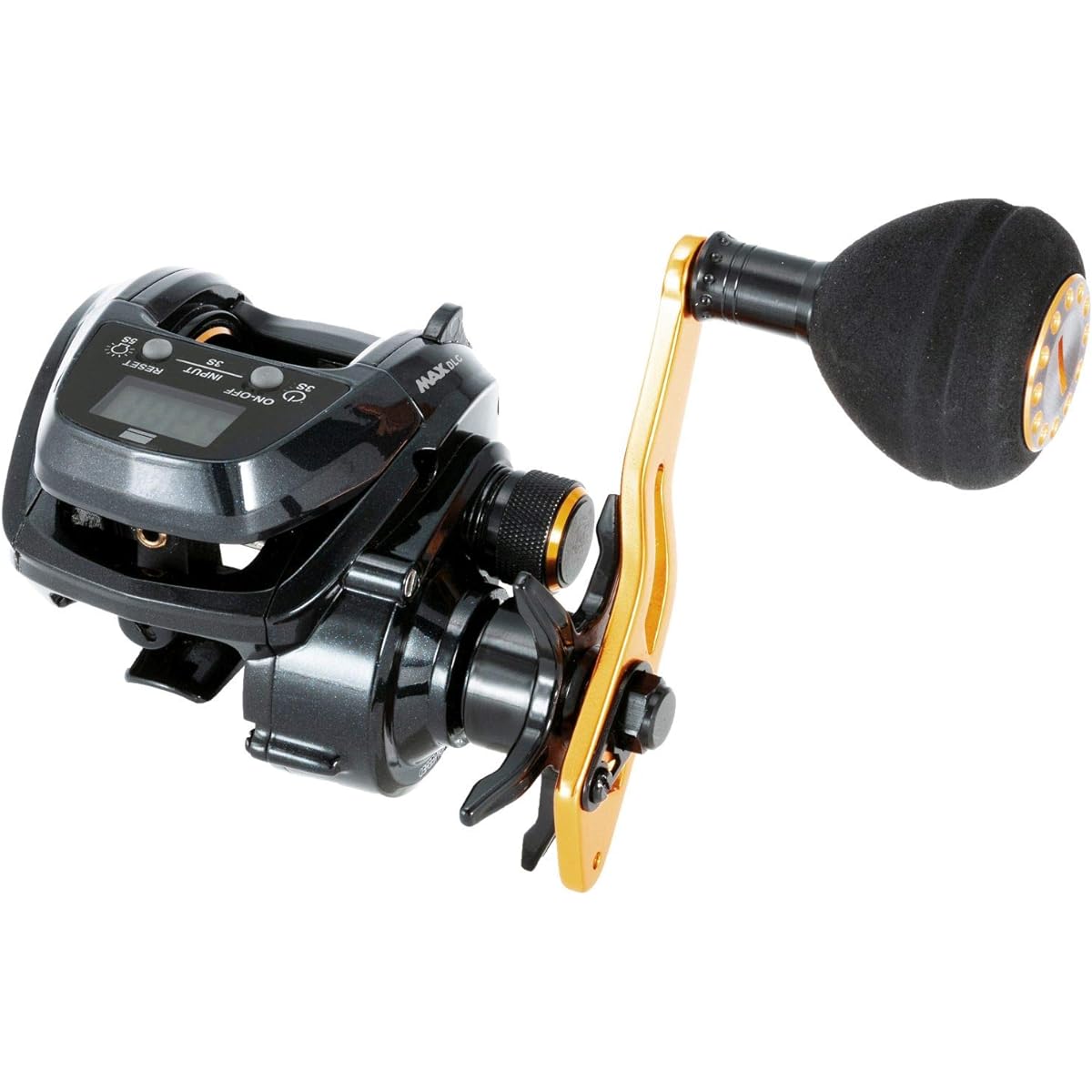 AbuGarcia MAX DLC PL Large Screen Digital Line Counter Left Hand Power Handle Model