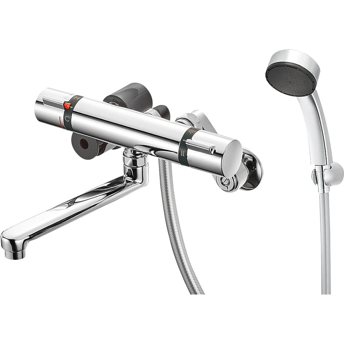 SANEI Bathroom Thermo Shower Mixer Faucet Hose Length 1.6m All Plated SK18520S9-13