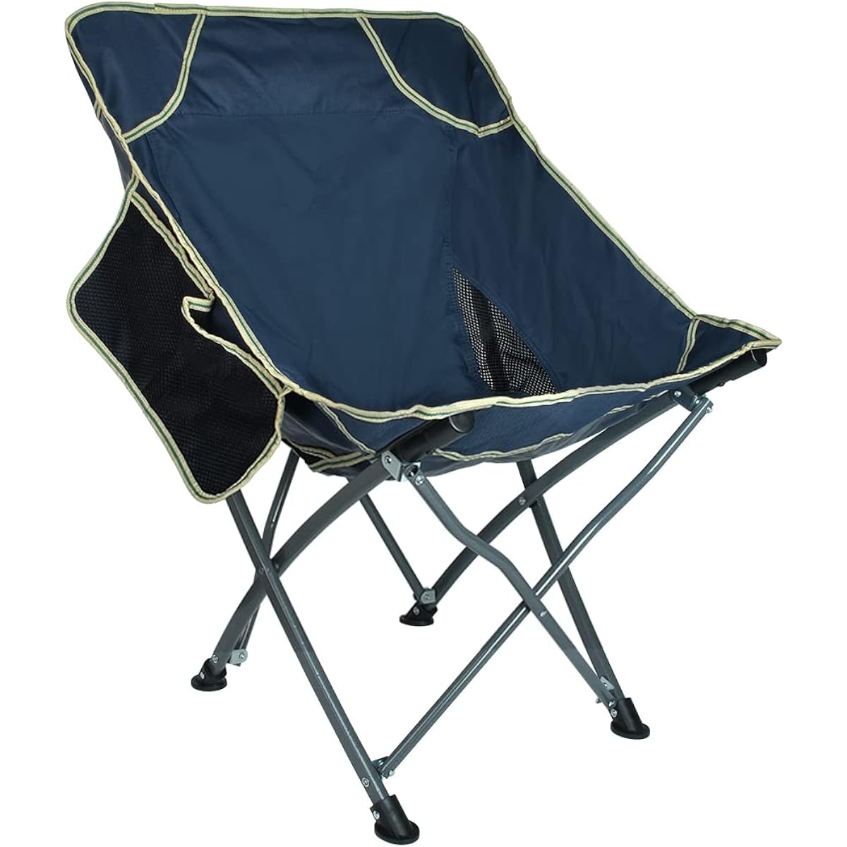 SOHAPI Outdoor Chair, Camping Chair, Camping Chair, Folding, Stylish, Camping Chair, Outdoor Chair, Camping Chair, Compact, Seat Chair, Lightweight, High Back Chair, Fishing, Climbing, Load Capacity: 80kg, Storage Bag Included (Navy/Middle Back Chair)