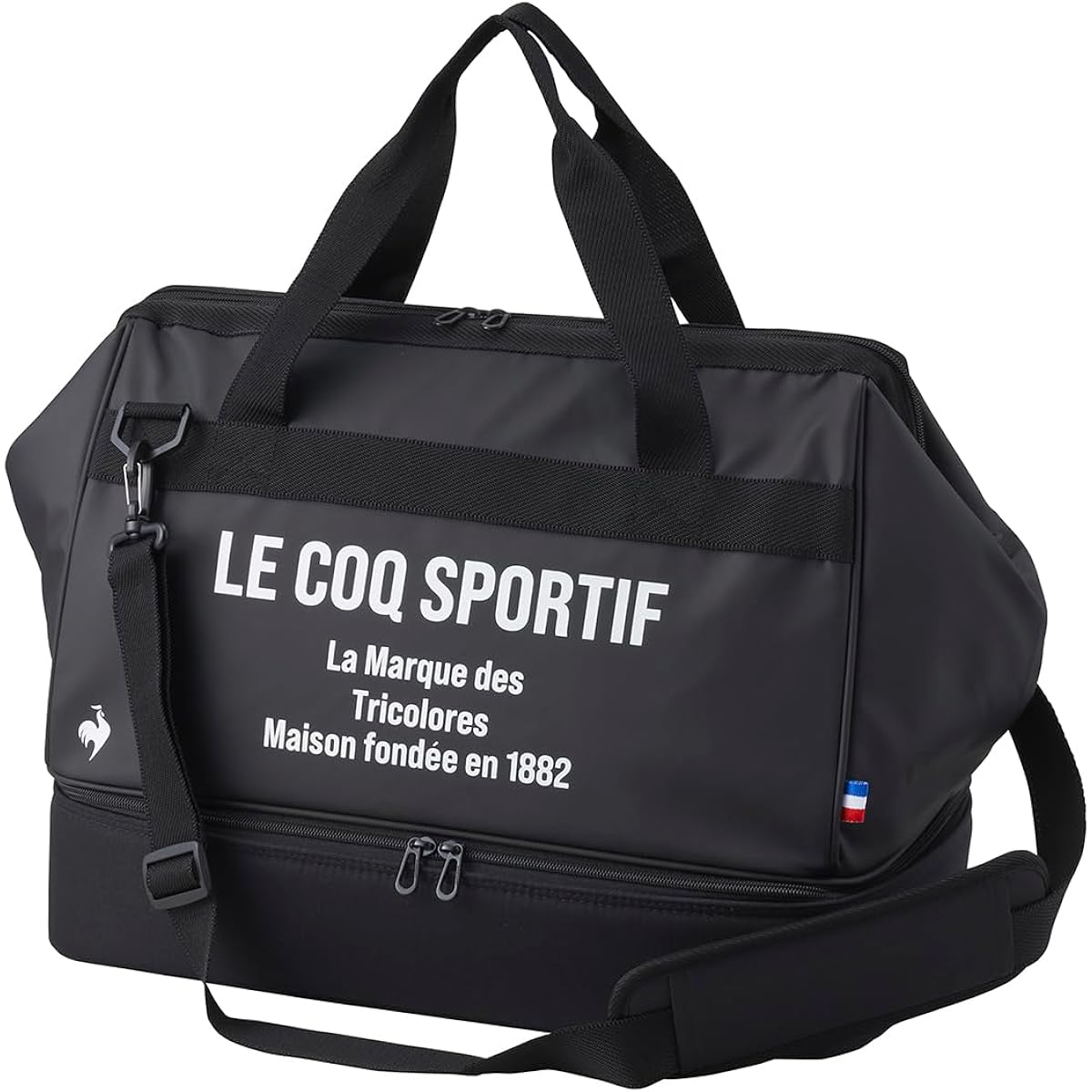 [Le Coq Sportif] Boston Bag Double Layer Shoe Storage Clasp Type Shoulder Belt Golf QQBXJA01