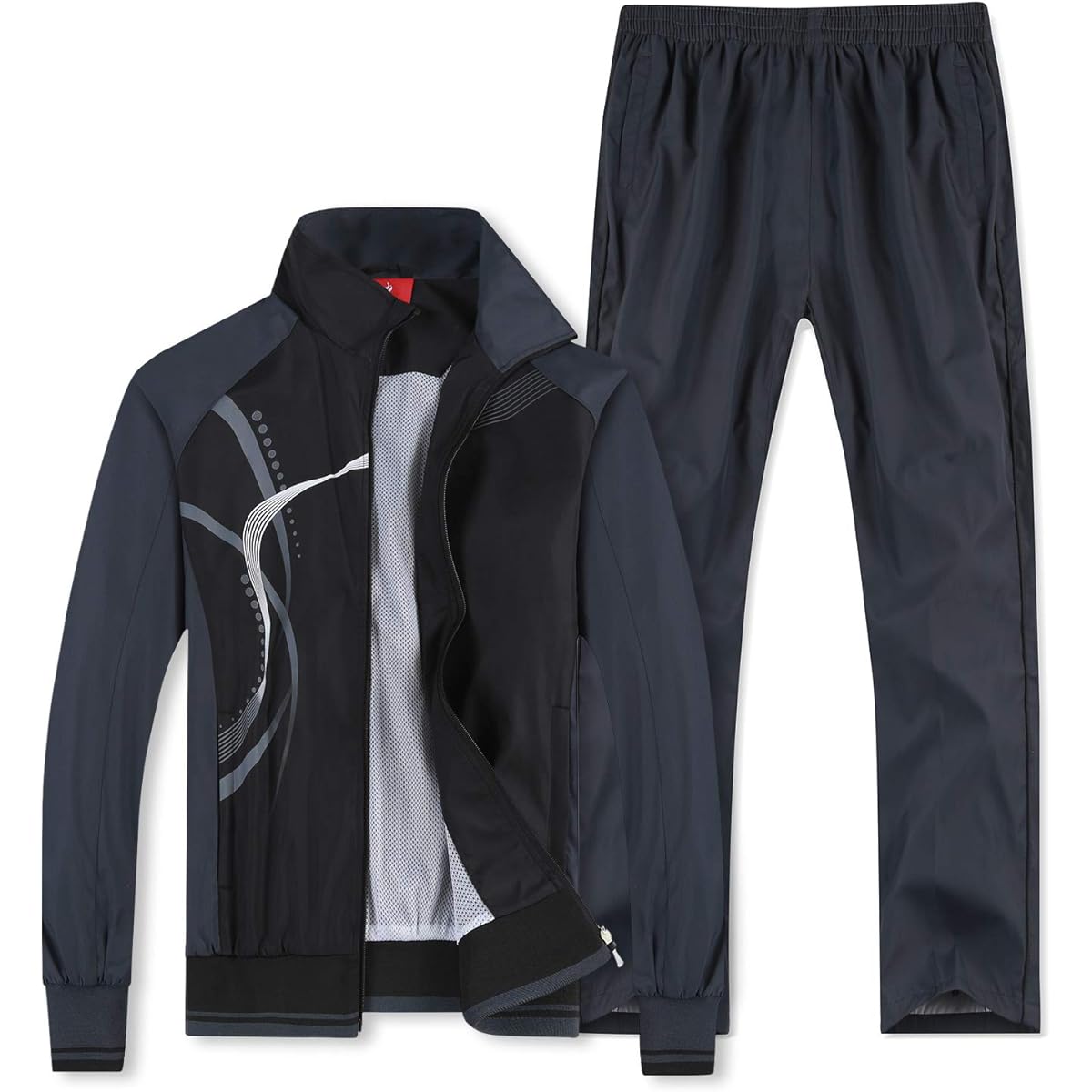[Sillictor] Sportswear Top and Bottom Set, Breathable, Quick Drying, UV Protection, Men's Sports Jersey Parka + Pants